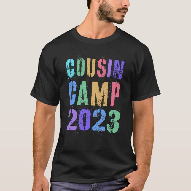 Camiseta Crazy COUSIN CAMP Grandma Grandpa Sleepaway Sign A (Anverso)