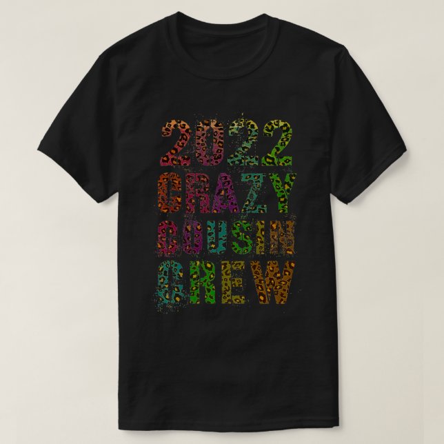 Camiseta CRAZY COUSIN CREW 2022 Leopard Print Funny Mawmaw  (Diseño del anverso)