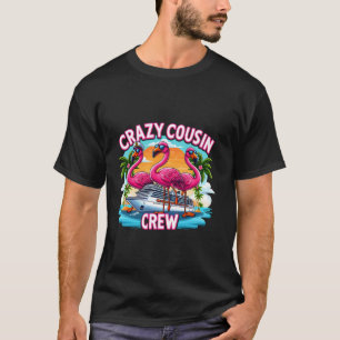 Camiseta Crazy Cousin Crew 2024 Flamingo Funny's Day