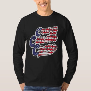 Camiseta Crazy Cousin Crew Patriotic Family Member Group Co