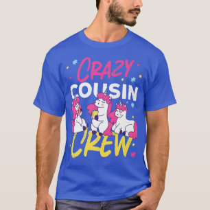Camiseta Crazy Cousin Crew Tres Unicornios Para Chicas