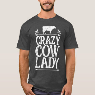 Camiseta Crazy Cow Lady Funny Farming Farm Gifts for Farme