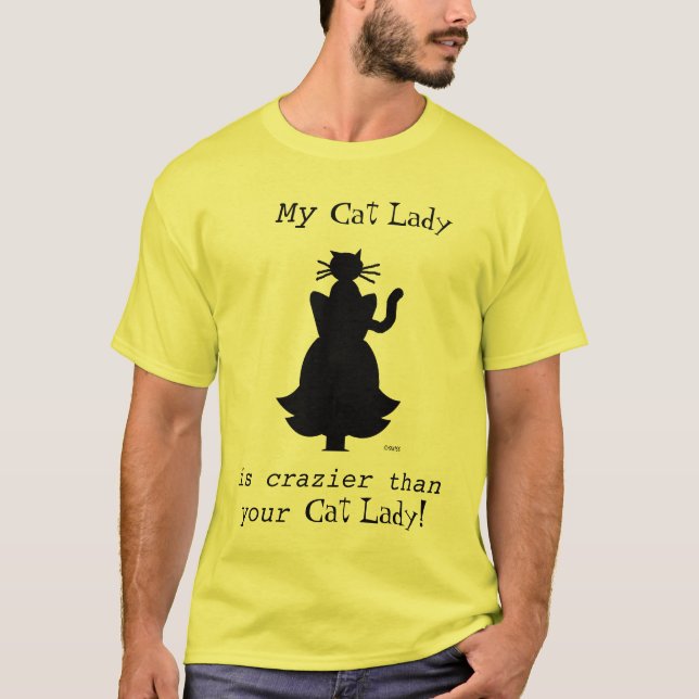 Camiseta Crazy Crazier de gato loco marido o novio (Anverso)