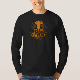 Camiseta Crazy Crazy Cow Lady Vaca Para Chicas Mujeres Vaqu