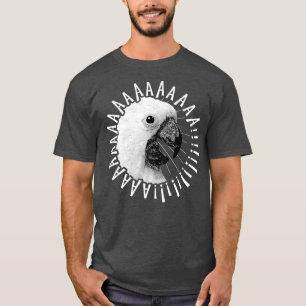 Camiseta Crazy Crazy Gritando Ave De Cacatoo Shirt Parrot
