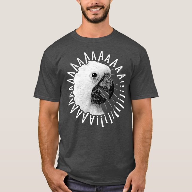 Camiseta Crazy Crazy Gritando Ave De Cacatoo Shirt Parrot (Anverso)