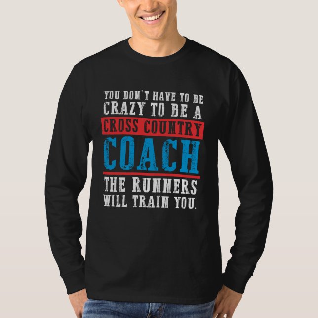 Camiseta Crazy cross country coach jogger track running (Anverso)
