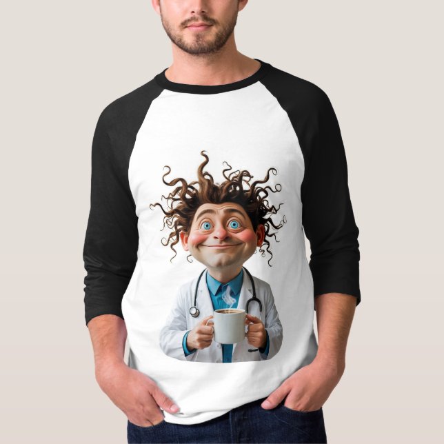 Camiseta Crazy Doctor Coffee Sweatshirt (Anverso)