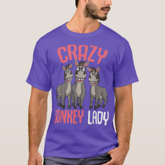 Camiseta Crazy Donkey Lady Donkey Lover Women