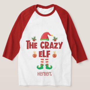 Camiseta Crazy elf navidad que coincide con el nombre del e