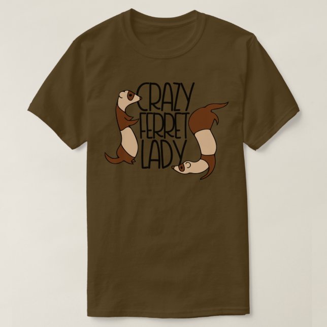Camiseta Crazy Ferret Lady2 (Diseño del anverso)