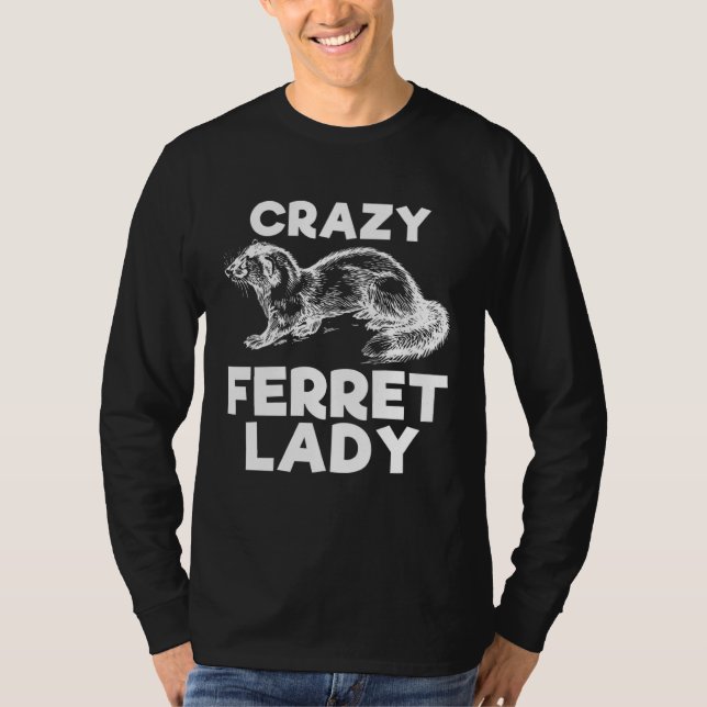 Camiseta Crazy Ferret Lady   Animal  Kid (Anverso)