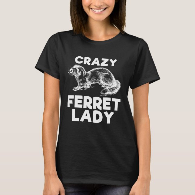 Camiseta Crazy Ferret Lady   Animal  Kid (Anverso)