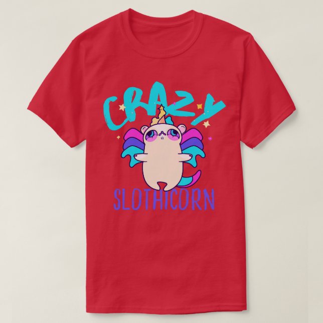 Camiseta Crazy Funny Slola Psicodélica Unicornio Mezcla Híb (Diseño del anverso)