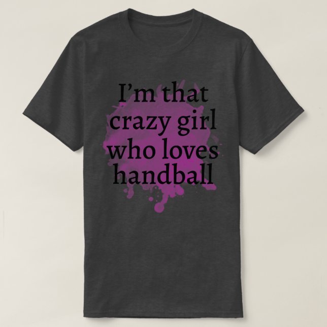 Camiseta Crazy girl handball (Diseño del anverso)