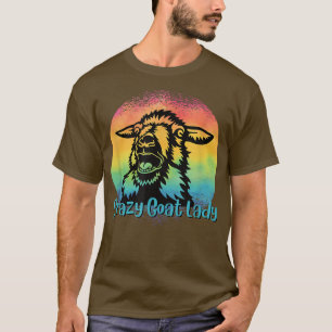 CAMISETA CRAZY GOAT DIVERSIÓN POR PROPIETARIOS Y AGRICULTOR