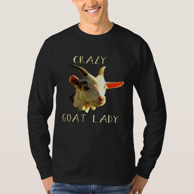 Camiseta Crazy Goat Lady Funny (Anverso)