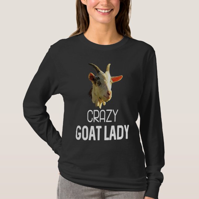Camiseta Crazy Goat Lady Goats  Outfit  for Goat (Anverso)
