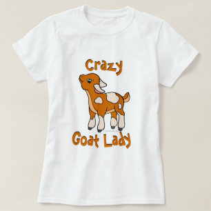 Camiseta CRAZY GOAT LADY   por TotallyGoatally™