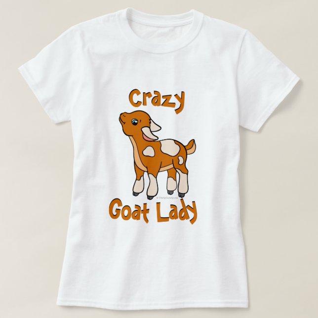Camiseta CRAZY GOAT LADY | por TotallyGoatally™ (Diseño del anverso)