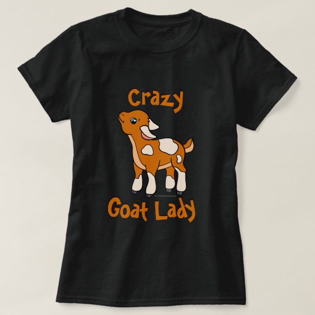 Camiseta CRAZY GOAT LADY | por TotallyGoatally™ (Diseño del anverso)