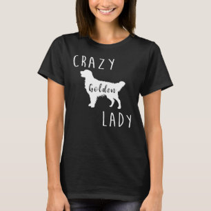 Camiseta Crazy Golden Lady Golden Retriever Relaxed Fit