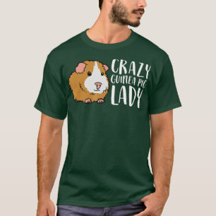 Camiseta Crazy Guinea Dama de Cerdo Mujeres Mascotas Guinea