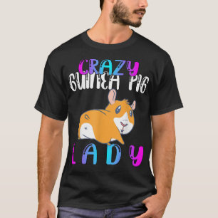 Camiseta Crazy Guinea Pig Lady593