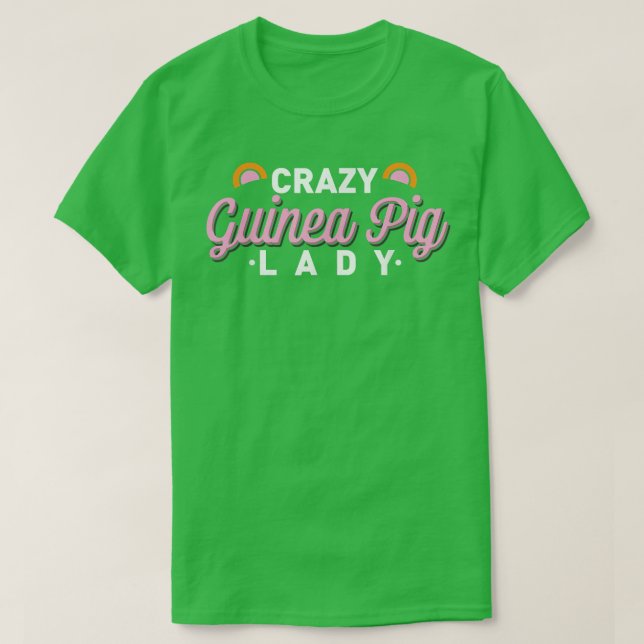 Camiseta Crazy Guinea Pig Lady Funny Múltiples Cerdos de Gu (Diseño del anverso)