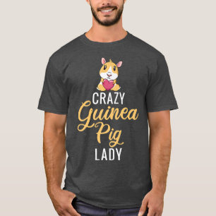 Camiseta Crazy Guinea Pig Lady Piggy Lover Premium 602 