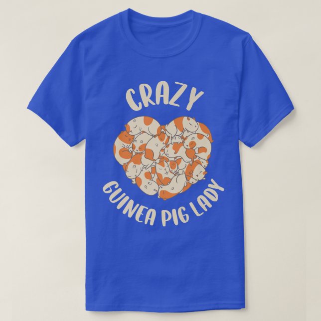 Camiseta Crazy Guinea Pig Lady Premium  (Diseño del anverso)