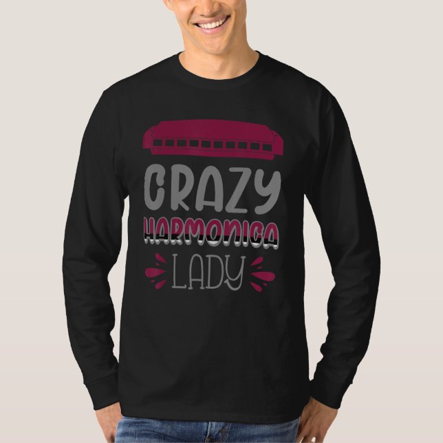 Camiseta Crazy Harmonica Lady 1 (Anverso)
