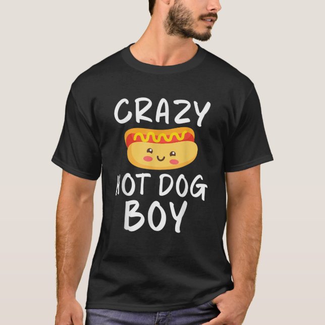 Camiseta Crazy Hot Dog Boy Hot Dog Lover (Anverso)