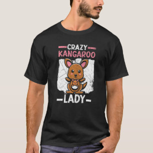 Camiseta Crazy Kangaroo Lady Wildlife Animal Australia
