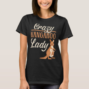 Camiseta Crazy Kangaroo Lady Wildlife Animal Australia 1