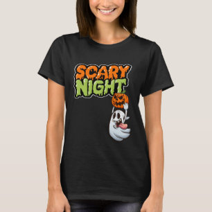 Camiseta Crazy Night Ghost Halloween Costume para niños P