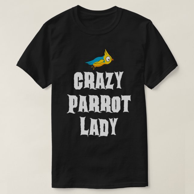 Camiseta Crazy Parrot Lady (Diseño del anverso)
