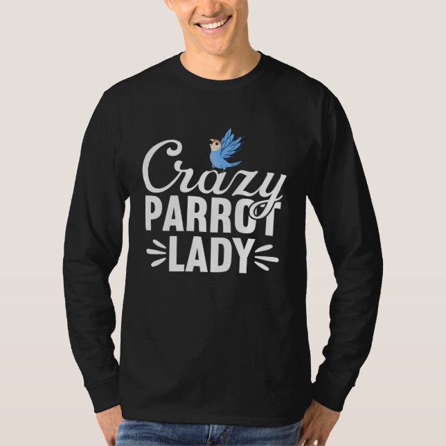 Camiseta Crazy Parrot Lady Peach faced Blue Lovebird (Anverso)