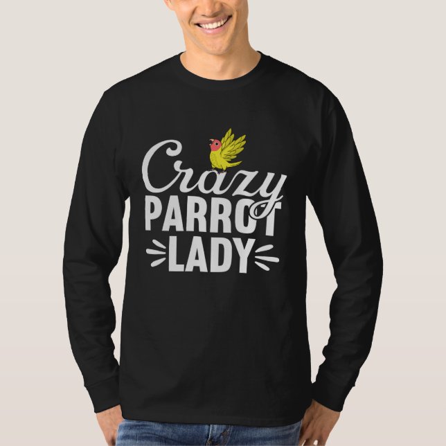 Camiseta Crazy Parrot Lady Peach faced Yellow Lutino Lovebi (Anverso)