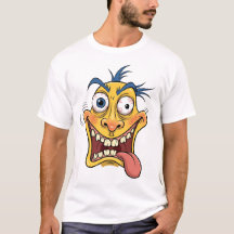 Crazy Personalizado Face T-Shirt - Funny Colorful