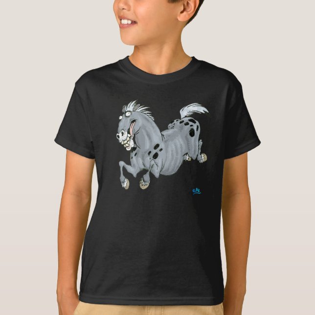 Camiseta Crazy Personalizado Horse Children T-Shirt (Anverso)