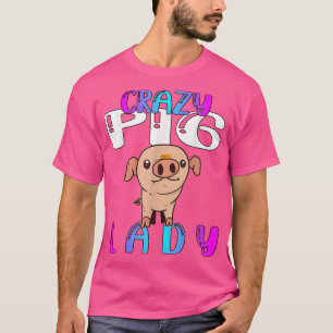 Camiseta Crazy Pig Lady610