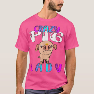 Camiseta Crazy Pig Lady610