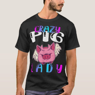 Camiseta Crazy Pig Lady 603