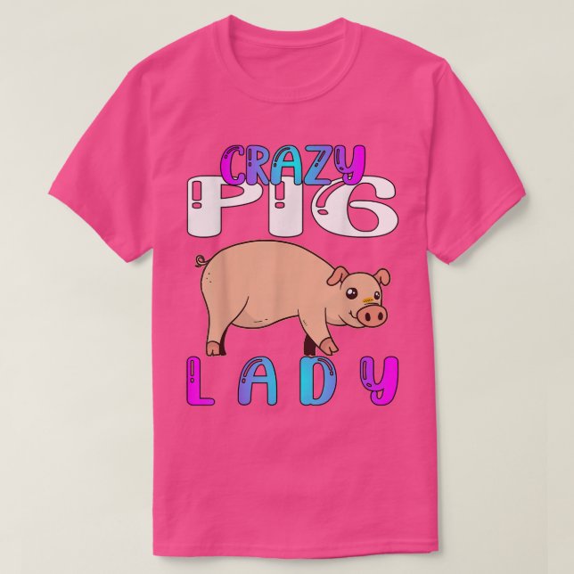 Camiseta Crazy Pig Lady 611  (Diseño del anverso)
