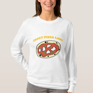 Camiseta Crazy Pizza Lady Pizza Lover T-Shirt