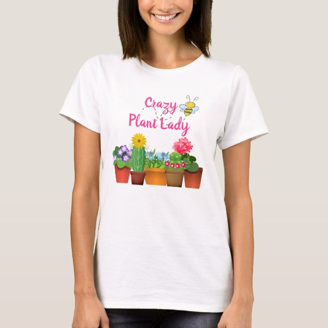 Camiseta Crazy Plant Lady / Cactus Garden Verano (Anverso)