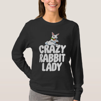 Camiseta Crazy Rabbit Lady  Women Crazy Bunny Lady
