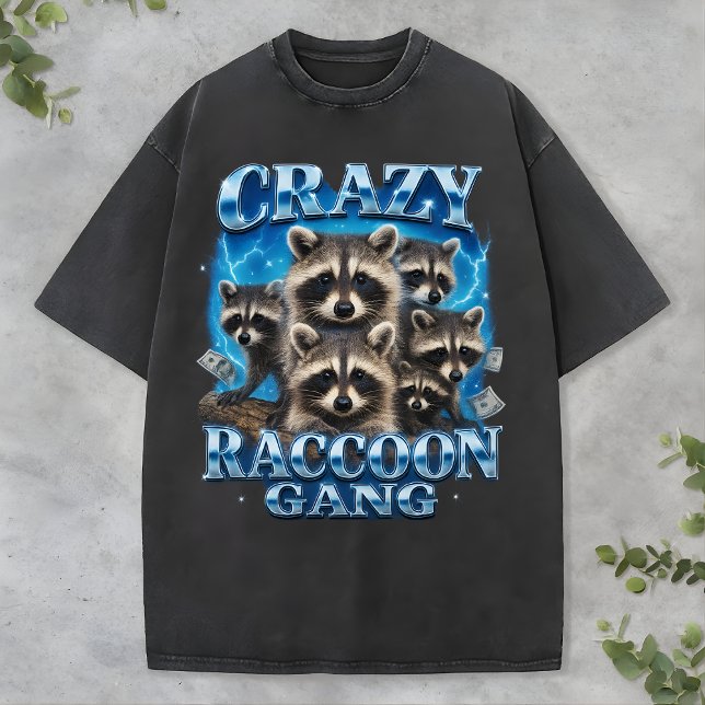 Camiseta Crazy Raccoon Gang Bootleg Funny Animal Rap Tee (Subido por el creador)