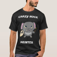 Crazy Rock Painter Funny Elephant Pintando T